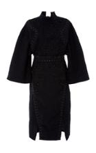 Acler Henning Embroidered Linen Midi Dress