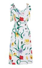 Carolina Herrera Off Shoulder Trench Dress
