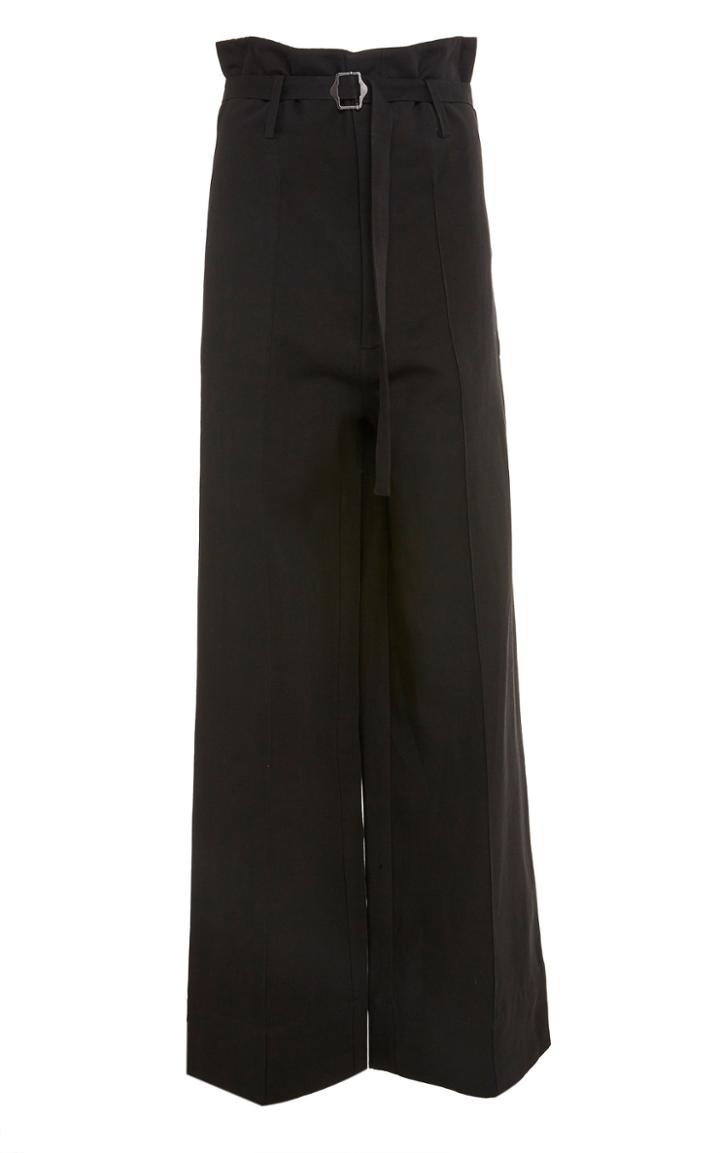 Bassike Linen High-rise Straight-leg Pants