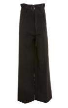 Bassike Linen High-rise Straight-leg Pants