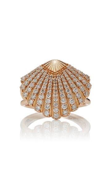 Bee Goddess Oyster 14k Gold Diamond Ring