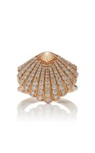 Bee Goddess Oyster 14k Gold Diamond Ring