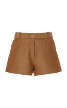 Brandon Maxwell Tweed Low-rise Mini Shorts