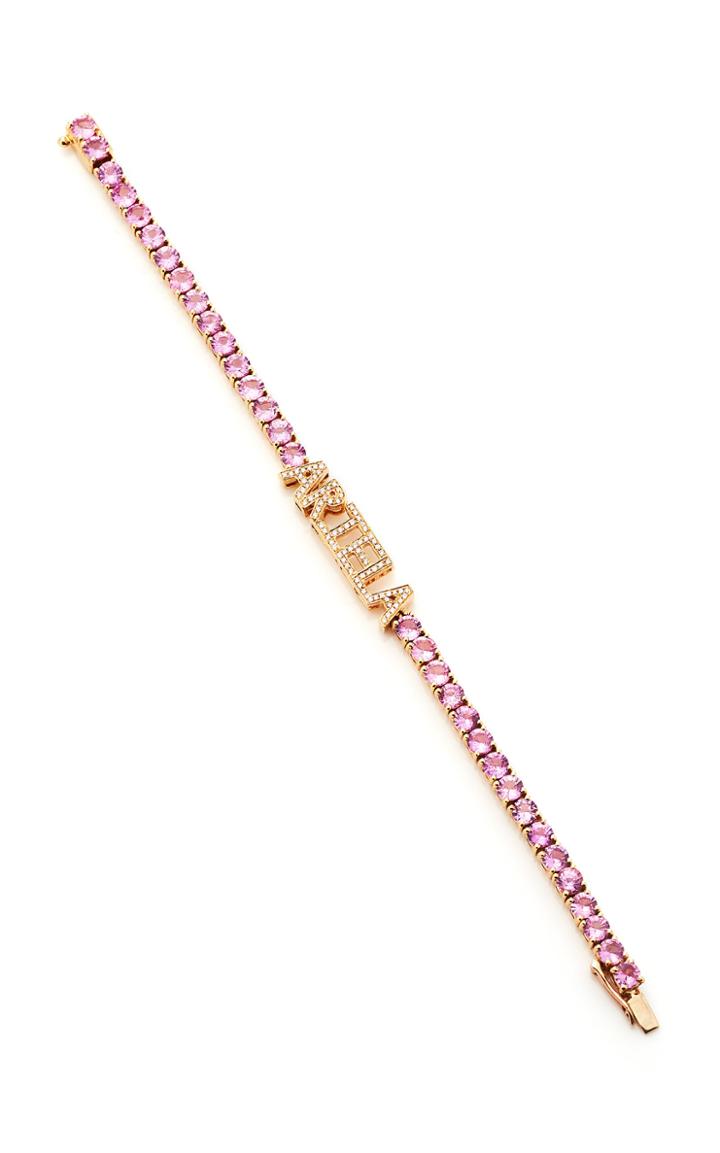 Moda Operandi Luisa Alexander Pink Sapphire Full Name Tennis Bracelet