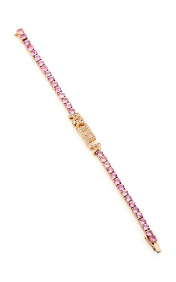Moda Operandi Luisa Alexander Pink Sapphire Full Name Tennis Bracelet