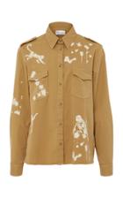 Red Valentino Cotton Twill Shirt With Monkey Print