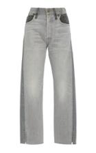 Jean Atelier Hunter Two-tone Cropped High-rise Straight-leg Jeans