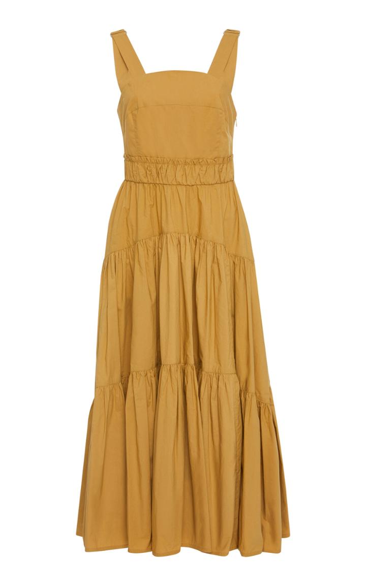 Proenza Schouler Cotton Tiered Poplin Midi Dress