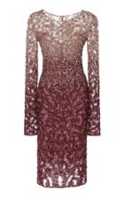 Pamella Roland Ombr Sequined Tulle Dress
