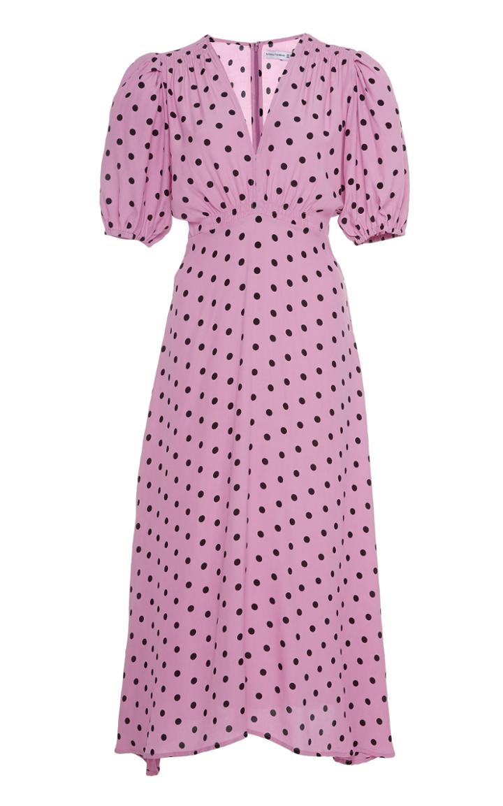 Faithfull The Brand Vittoria Polka Dot Midi Dress