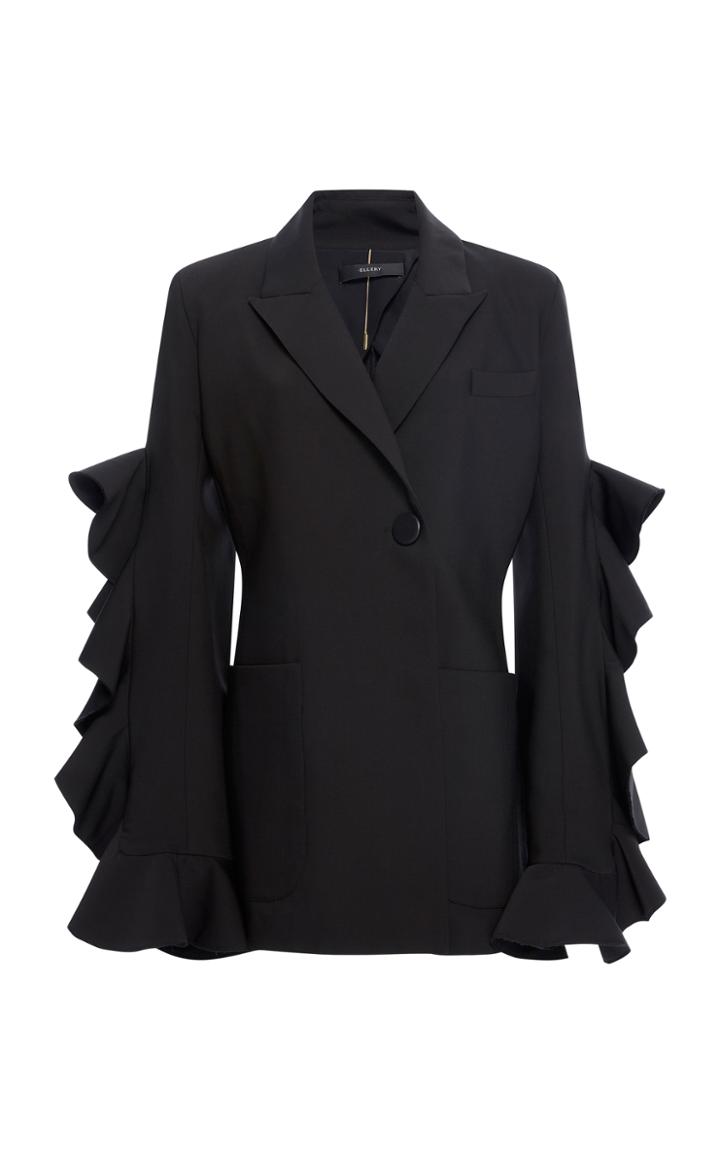 Ellery Gold Band Ruffle Jacket