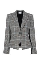Michelle Waugh Heather Plaid Tweed Blazer