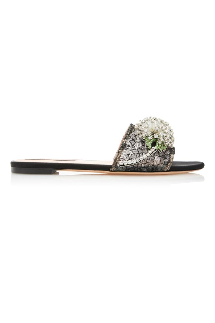 Rochas Lace Slides