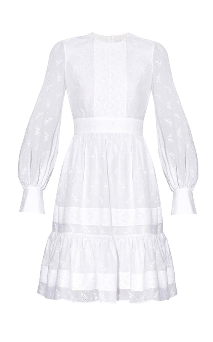 Moda Operandi Erdem Suzette Long-sleeved Cotton-blend Dress
