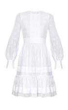 Moda Operandi Erdem Suzette Long-sleeved Cotton-blend Dress