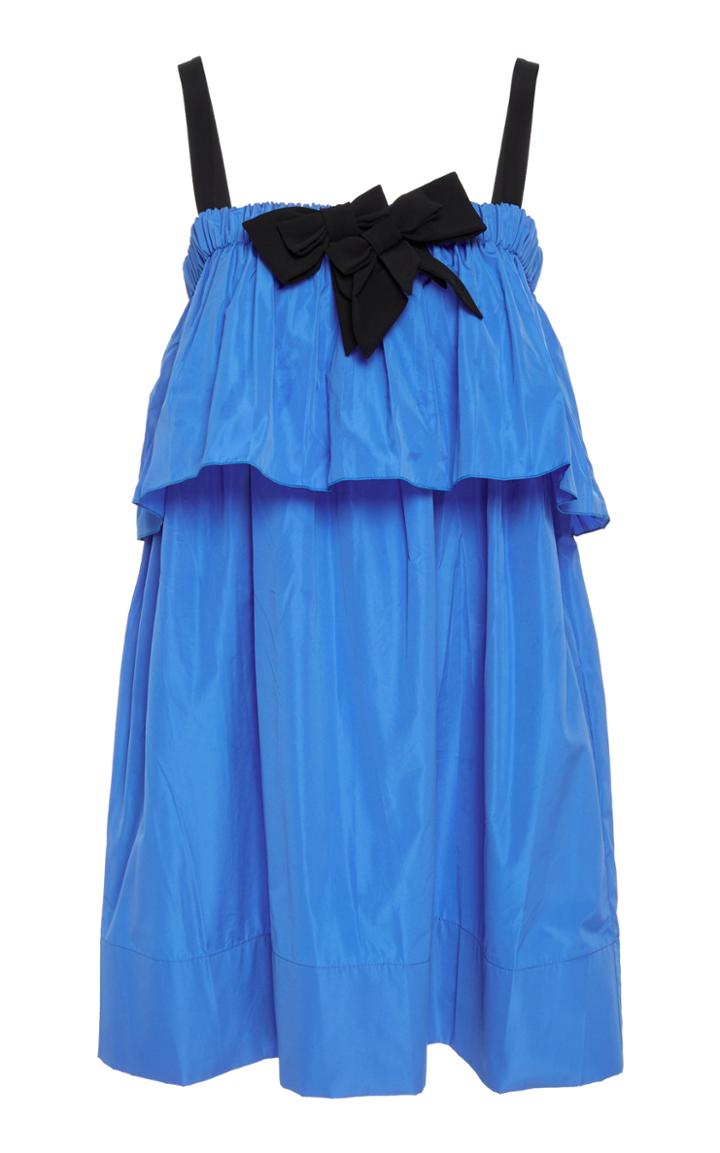 N21 Anna Bow Shirred Shift Dress