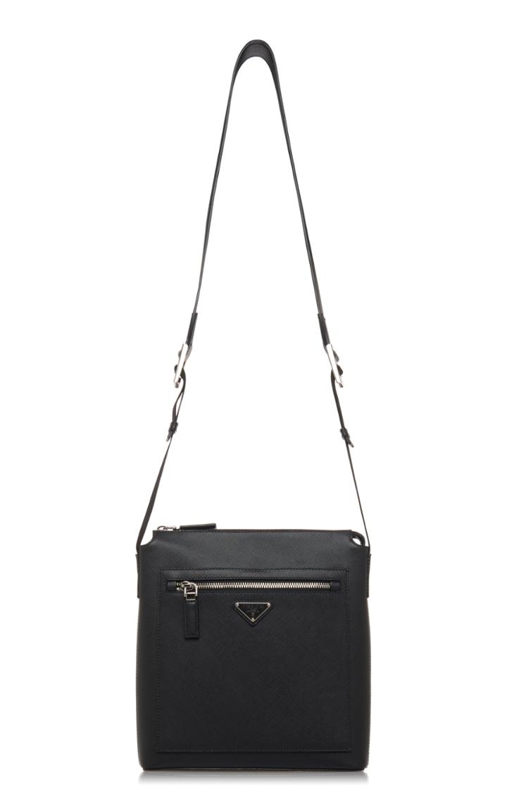 Prada Black Crossbody Bag With External Zip Pocket