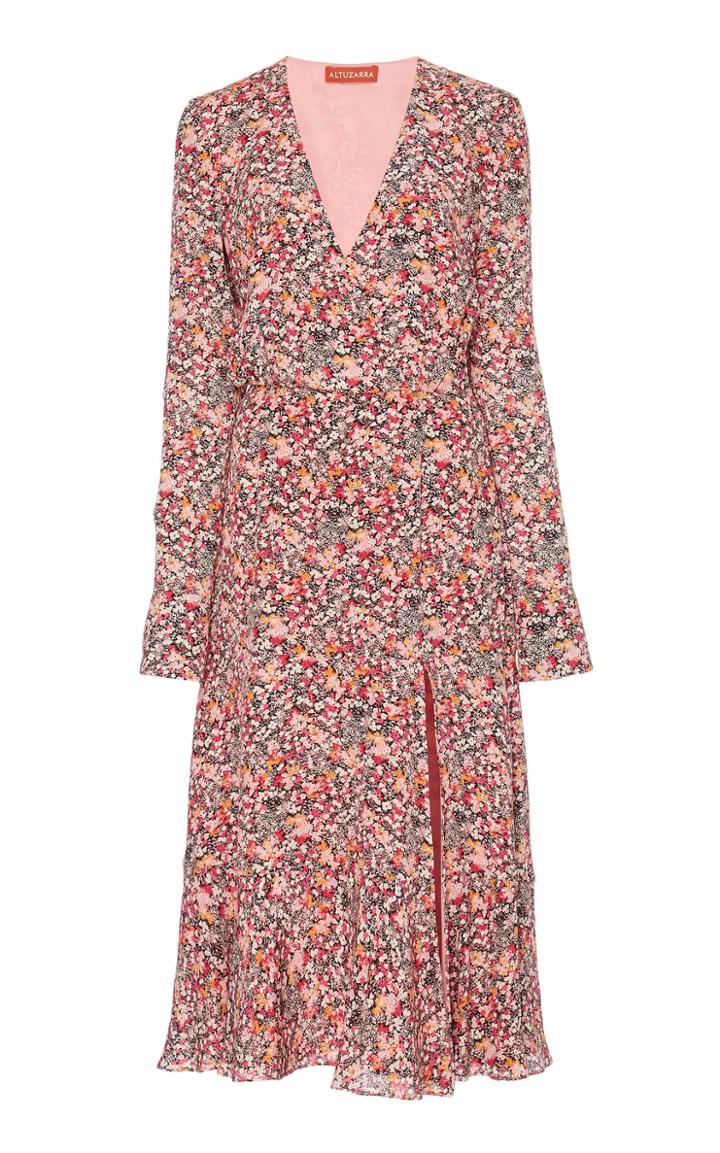 Altuzarra Martha Floral Silk Midi Dress