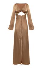 Moda Operandi Anna October Athen Button-detailed Satin Cutout Dress Size: S