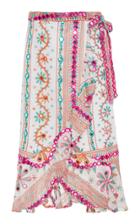 Juliet Dunn Frilled Midi Wrap Skirt