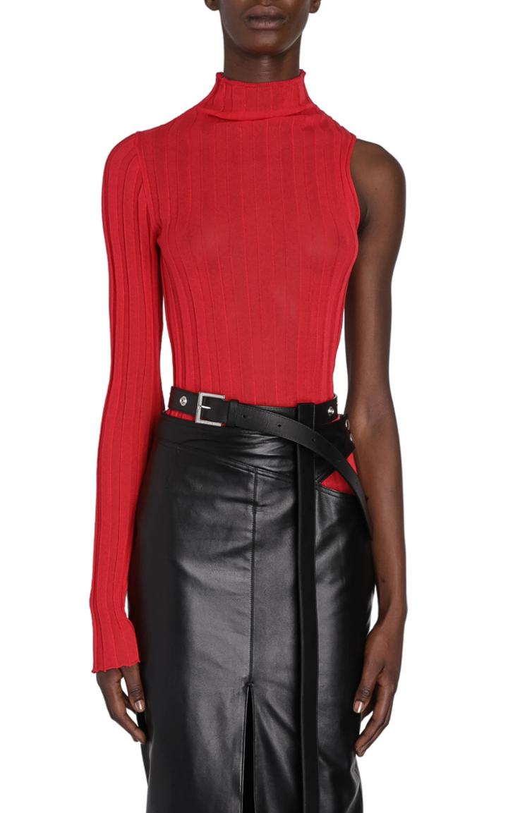 Moda Operandi Boyarovskaya Asymmetric Single-sleeve Knit Top