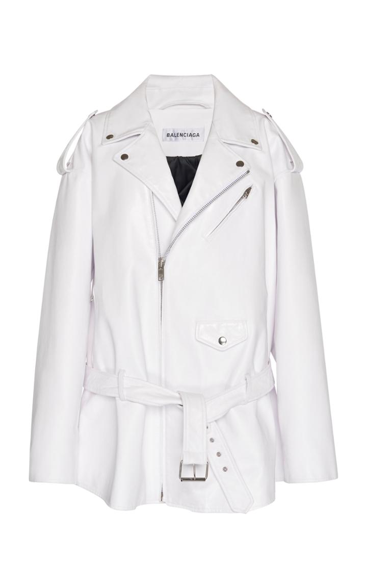 Balenciaga Oversized Leather Biker Jacket