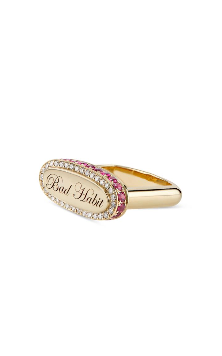 Moda Operandi Dru. 14k Yellow Gold Bad Habit Signet Ring