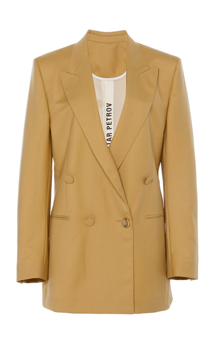 Moda Operandi Petar Petrov Janick Double-breasted Cady Blazer Size: 38