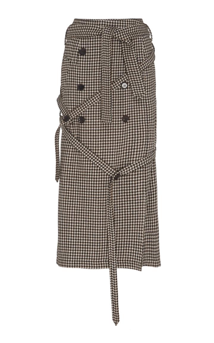 Rokh Wrap Wool Skirt Size: 38