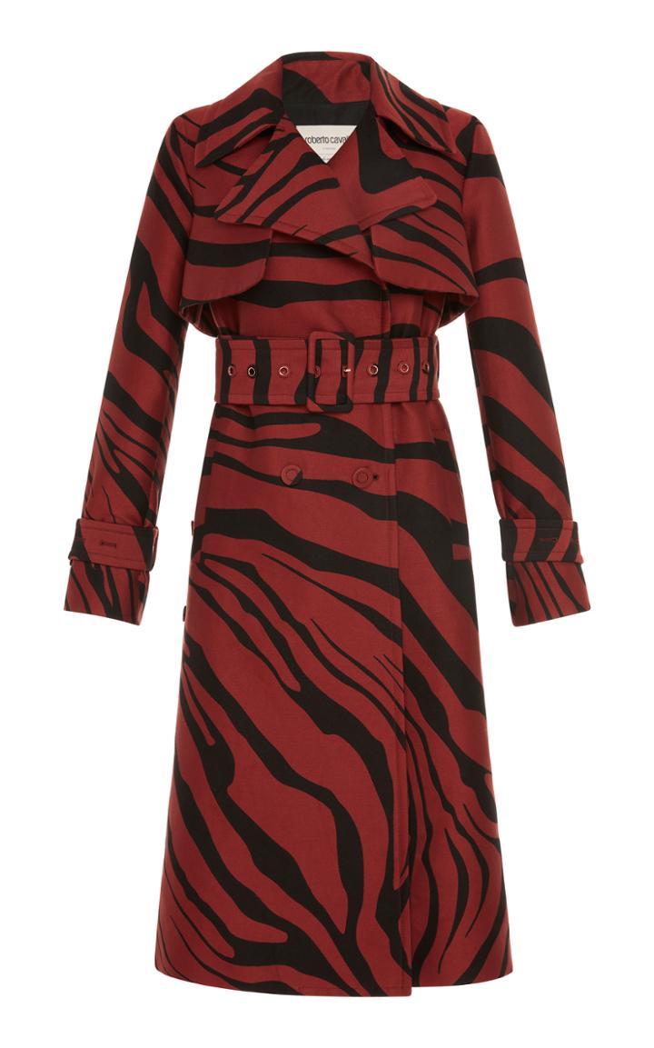 Roberto Cavalli Printed Trench Coat