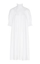 Moda Operandi Adam Lippes Short Sleeve Cotton Smocked Dress Size: Xs