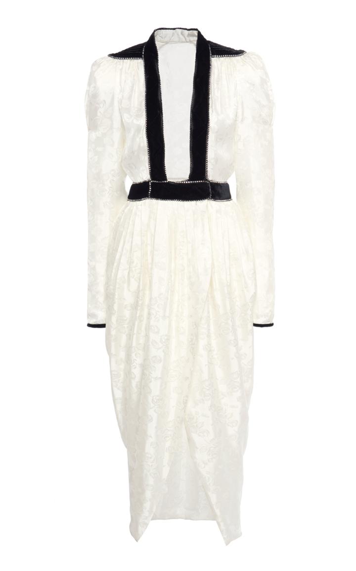 Moda Operandi Philosophy Di Lorenzo Serafini Jacquard Satin Wrap Dress