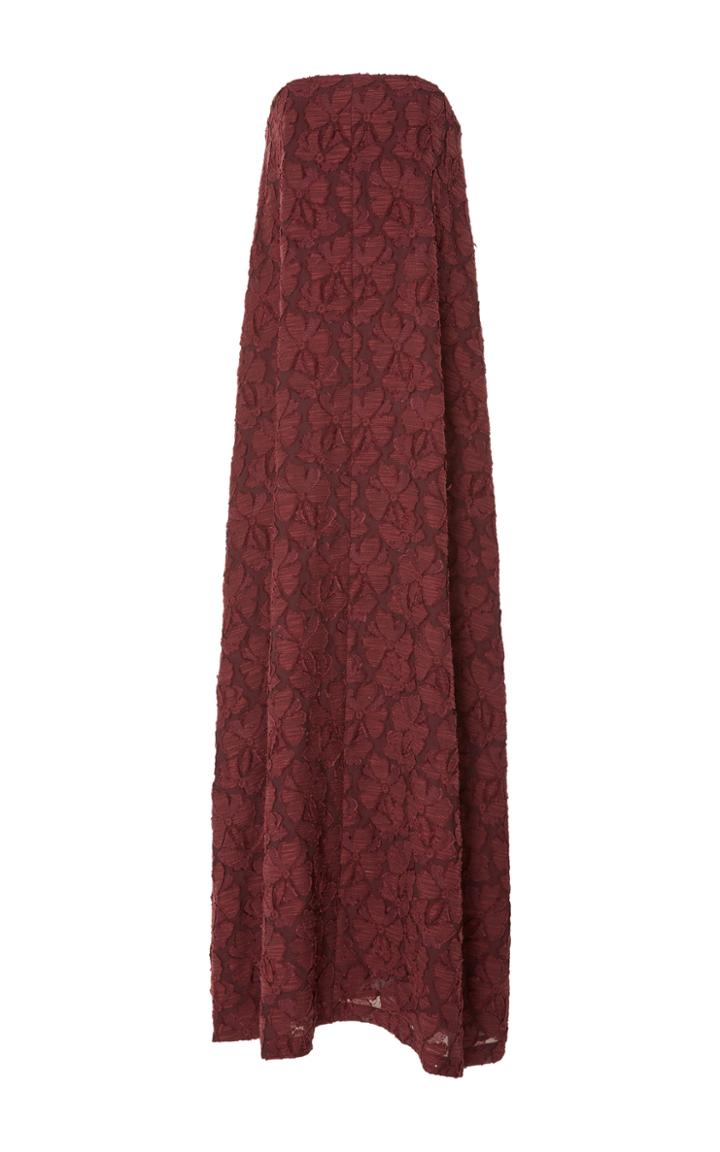 Co Strapless Floral Gown