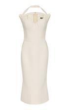 Zac Posen Halterneck Crepe Midi Dress