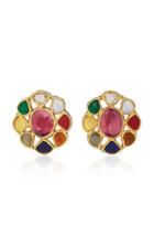 Sanjay Kasliwal 22k Gold Multi-stone Diamond Earrings
