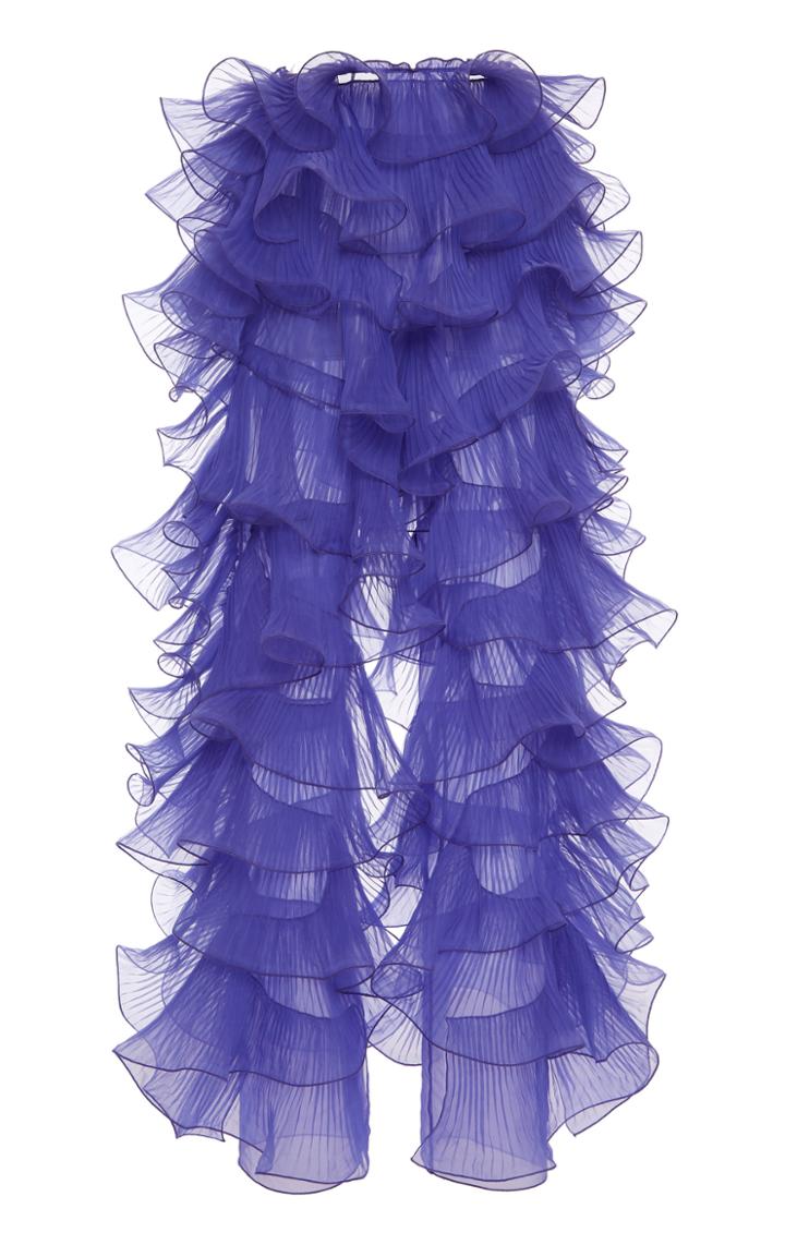 Moda Operandi Alberta Ferretti Ruffled Silk Pants