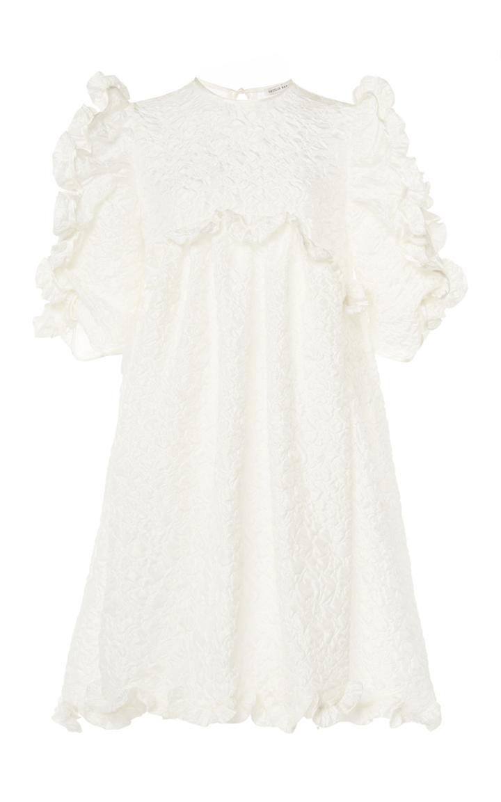 Moda Operandi Cecilie Bahnsen Keira Puff-sleeve Scalloped Hem Dress Size: 6