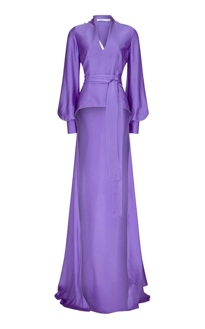 Moda Operandi Safiyaa Cedella Hammered Silk Long Top