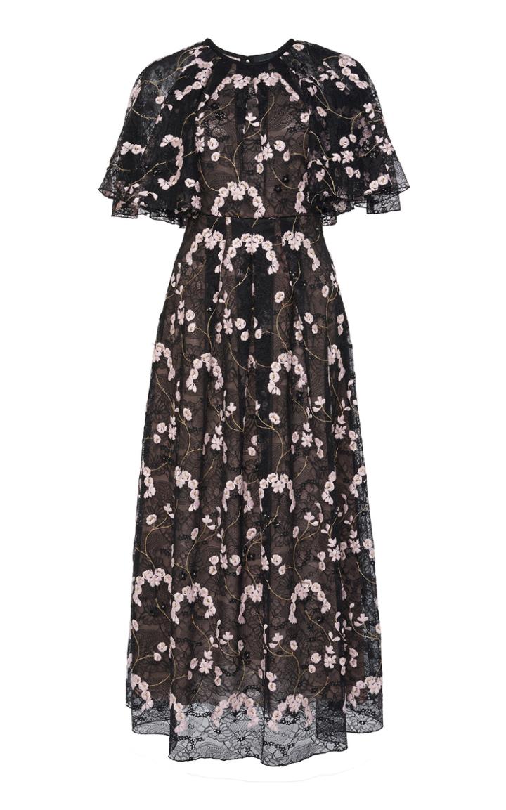 Giambattista Valli Floral Embroidered Lace Cocktail Dress