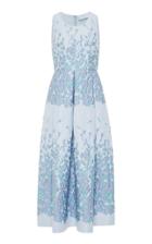 Luisa Beccaria Floral Brocade A-line Midi Dress