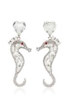 Alessandra Rich Crystal Seahorse Earrings