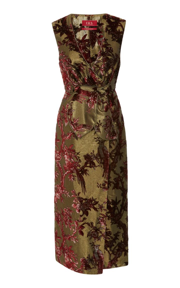 For Restless Sleepers Meti Wrap Lurex Devor Midi Dress