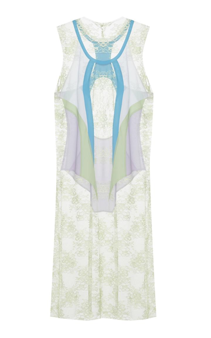 Maison Margiela Multicolor Bonded Lace Midi Dress
