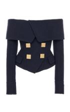Moda Operandi Balmain Off-the-shoulder Cady Jacket