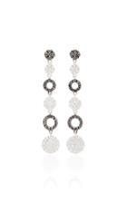 Graziela 18k White Gold Black And White Diamond Earrings