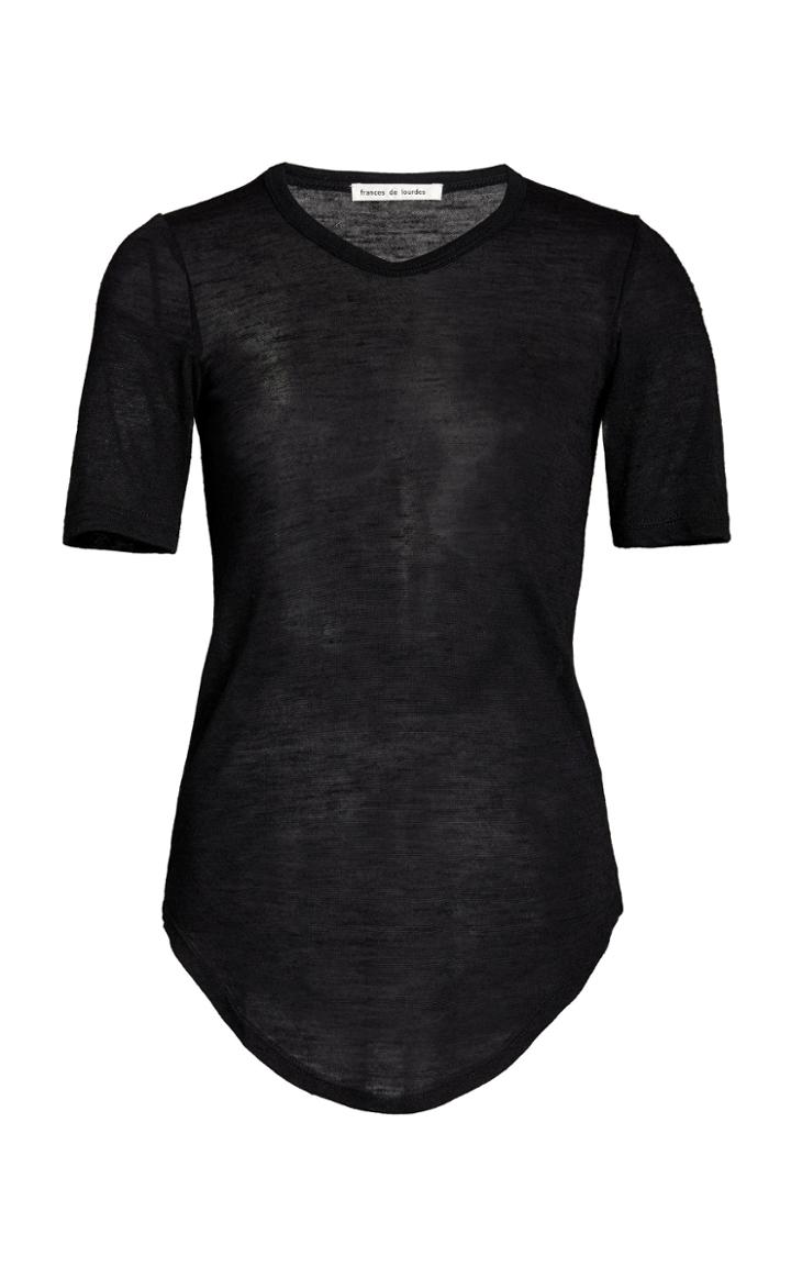 Frances De Lourdes Hardy Cashmere-silk T-shirt