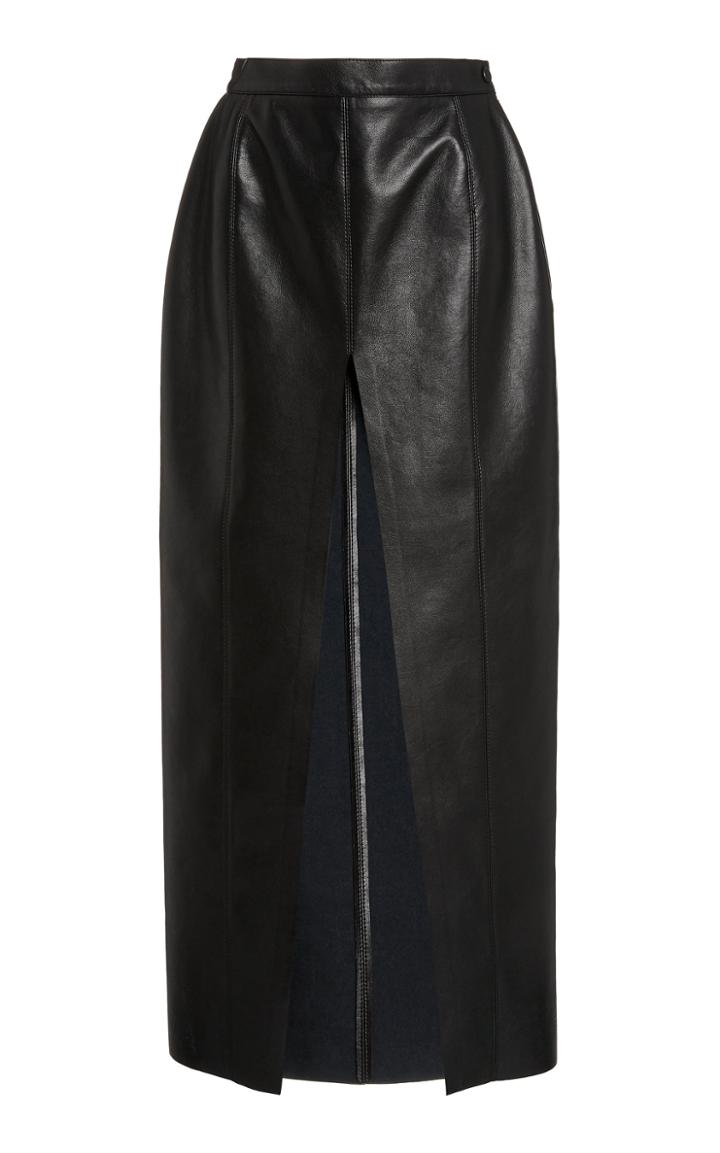 Moda Operandi Nanushka Arylnn Leather-blend Pencil Skirt