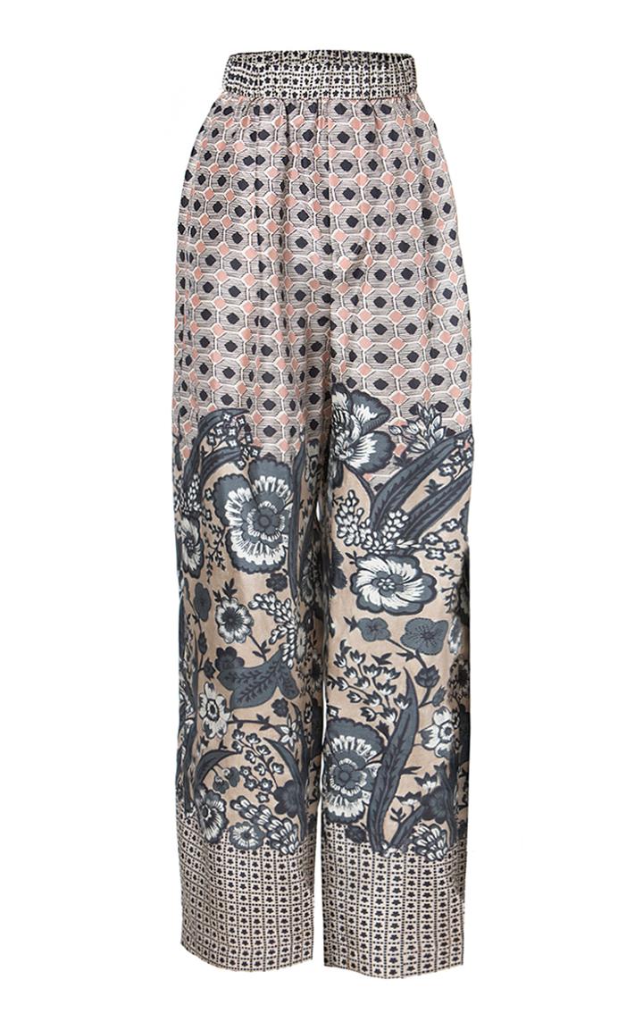 Moda Operandi Biyan Pepha Silk-twill Straight-legm Pants