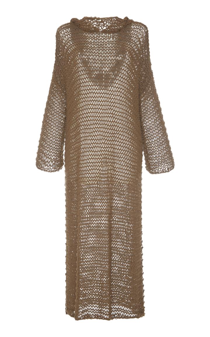 Alberta Ferretti Woven Sweater Maxi Dress