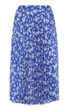 Hvn Tracy Pleated Floral-print Chiffon Skirt Size: 0